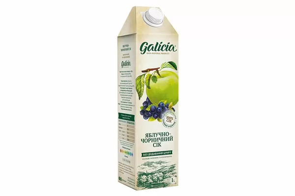 Яблучно-чорничний сік Galicia